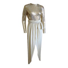 Vintage Norell Sequin Jersey Gown