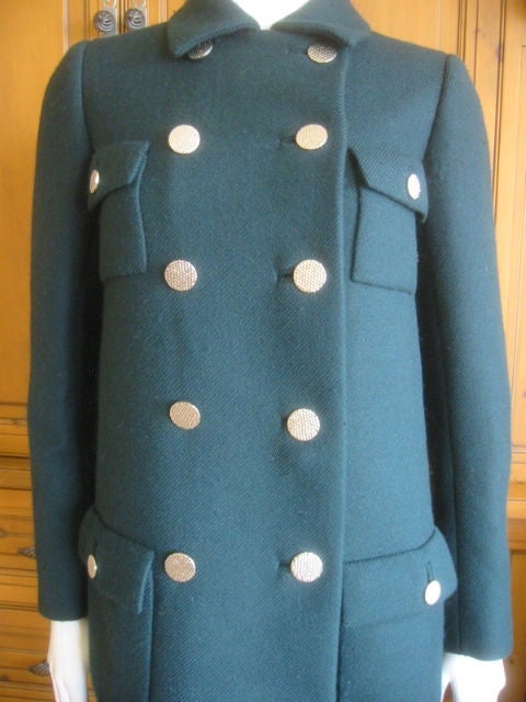Green wool Military coat from Norman Norell 1