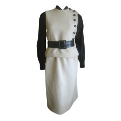 Vintage Ivory and black four piece suit from Norman Norell