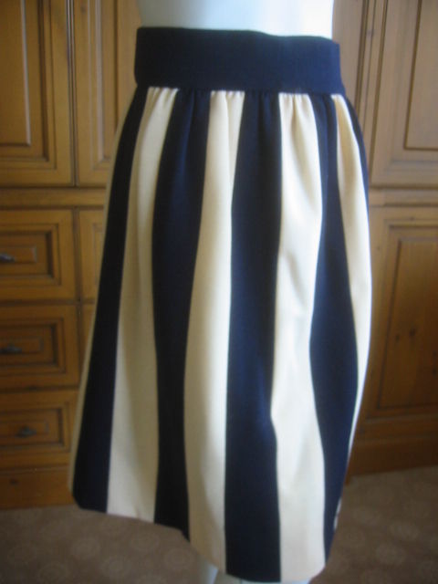 Women's Bold stripe jersey skirt from Norman Norell For Sale