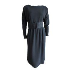 Vintage Norell belted little black dress