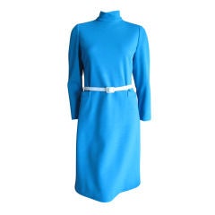 Blue belted dress from Norman Norell