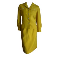 Bright yellow suit from Norman Norell