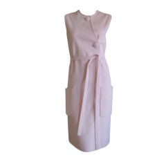Norell asymetrical sleeveless dress with belt
