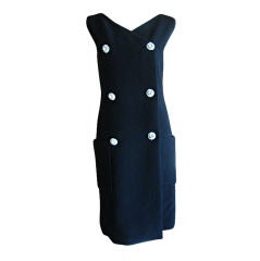 Retro Remarkable matching front & back little black dress from Norell