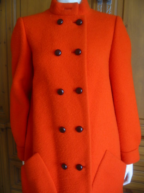 Women's Norman Norell Bold Orange Coat