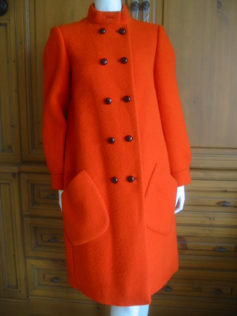 Norman Norell Bold Orange Coat 2