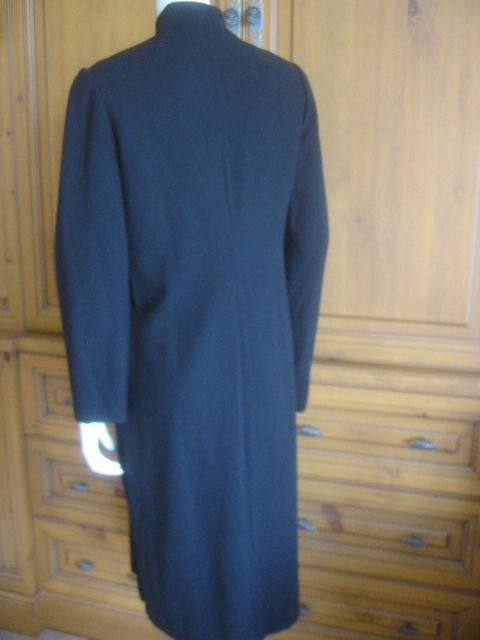 Norman Norell Black dress with crystal buttons 4