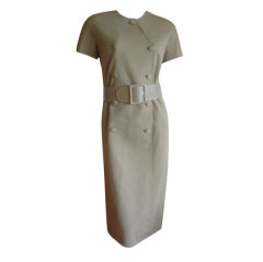 Vintage Classic camel belted dress from Norman Norell