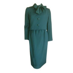 Three piece green suit from Norman Norell