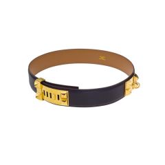 HERMES COLLIER DE CIEN BLACK/GOLD BELT 65