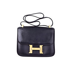 VINTAGE HERMES BLACK CONSTANCE BAG 23CM