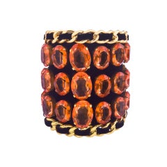 Important Chanel Massive Rhinestones Bangle 3