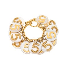 VERY RARE VINTAGE CHANEL NO.5 MOTIF BRACELET