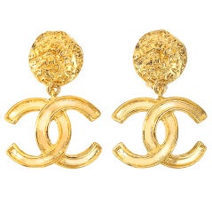 Chanel CC Dangling Earrings at 1stDibs