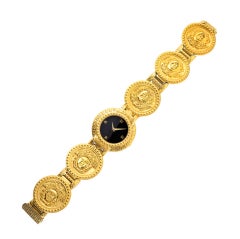 Vintage GIANNI VERSACE GOLD MEDUSA WATCH