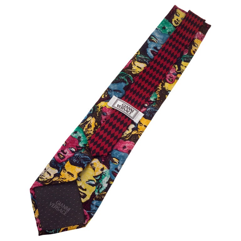 Gianni Versace tie. Very iconic Monroe and James Dean print from 1991.
