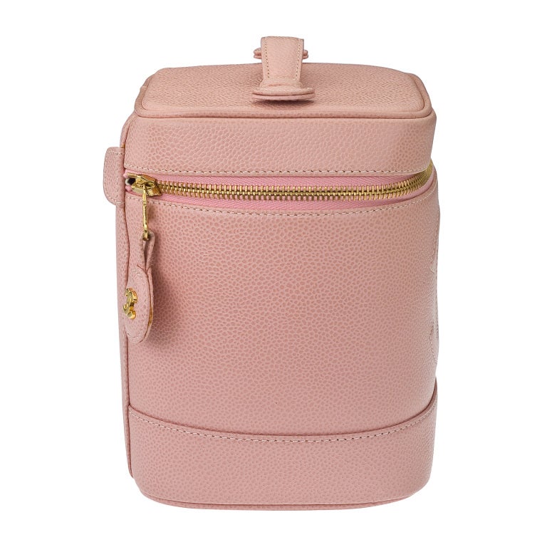 CHANEL PINK CAVIAR SKIN VANITY BAG at 1stDibs