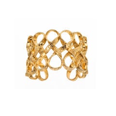 Vintage CHANEL LOGO BANGLE BRACELET