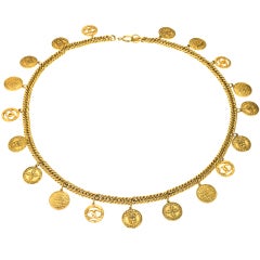 CHANEL LONG CHAIN NECKLACE WITH CHARMS