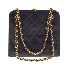 CHANEL QUILTED DEMI BAG WITH CHAIN HANDLES