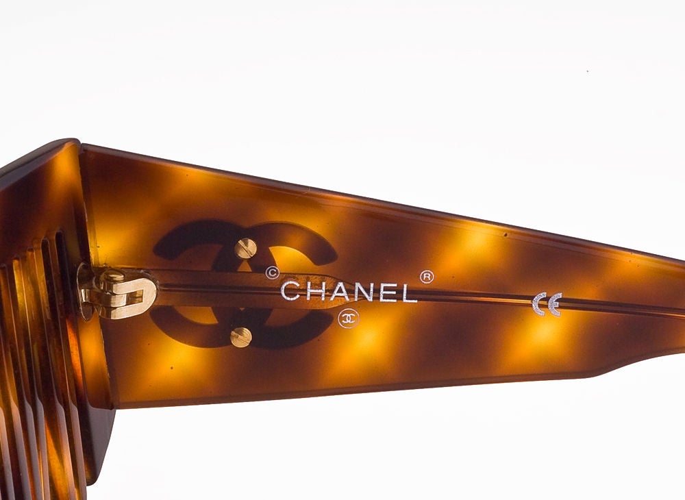 Brown Chanel Comb Sunglasses For Sale