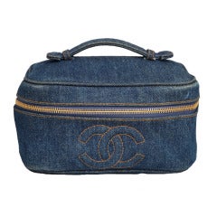 CHANEL DENIM VANITY CASE BAG