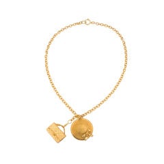 CHANEL LONG NECKLACE WITH HAT AND BAG MOTIFS