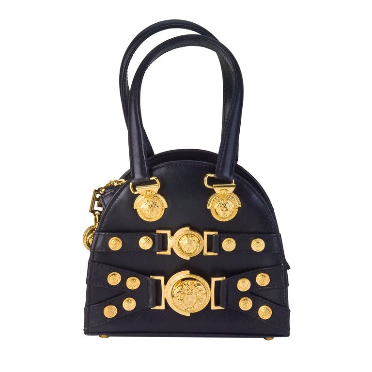 Mini borsa Gianni Versace con motivi a Medusa