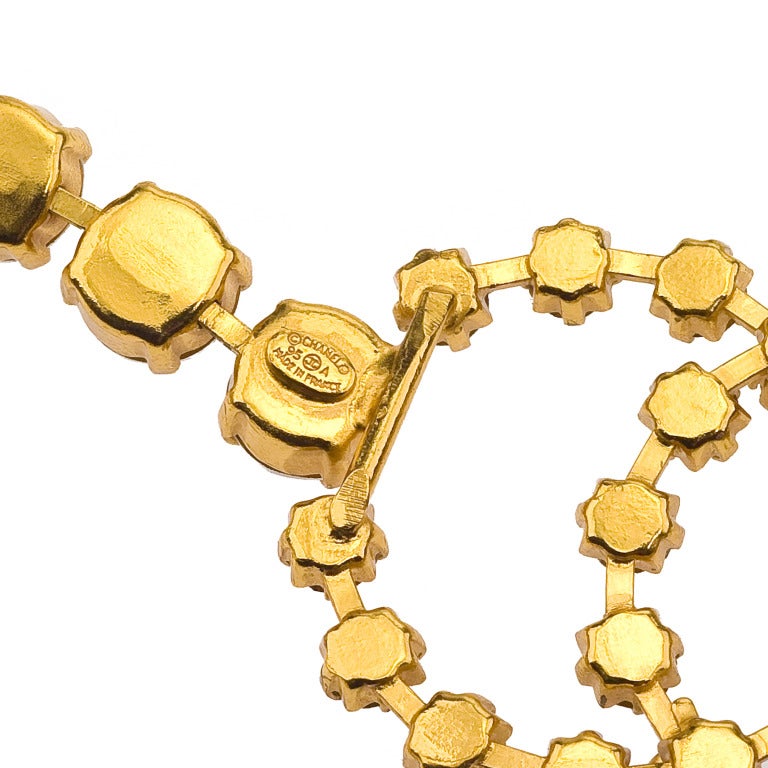 Very rare Chanel rhinestone belt / body chain worn by Claudia Schiffer in 1990's. Length 30 inches.