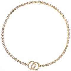 Rare Chanel Rhinestone Belt / Body Chain