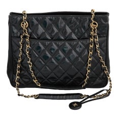 Chanel Quilted Patent Leather Shoulder Bag