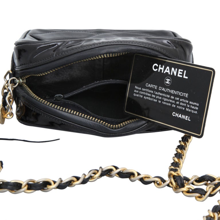 Chanel Black Patent Leather Bag with Tassel 3