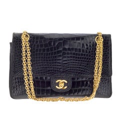 Chanel Crocodile Double Flap Bag