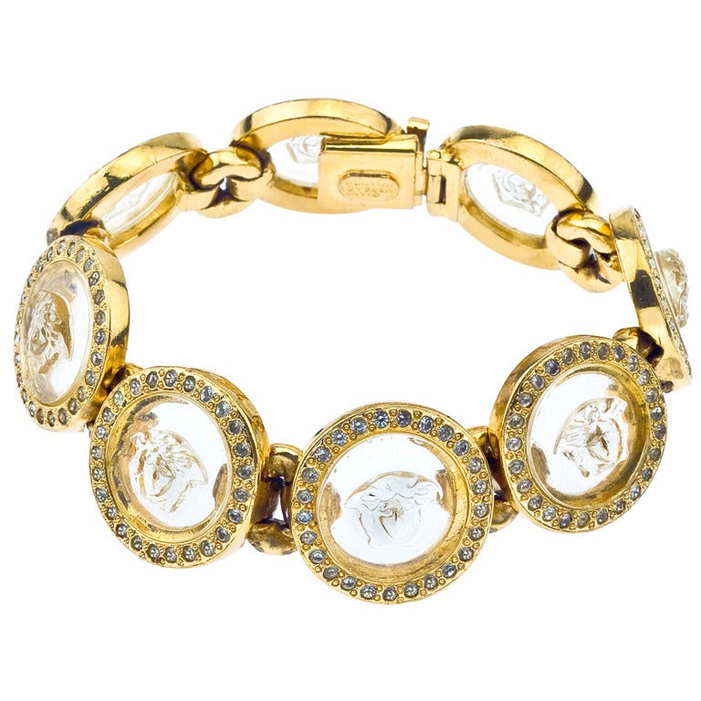 Gianni Versace Clear Medusa motif bracelet