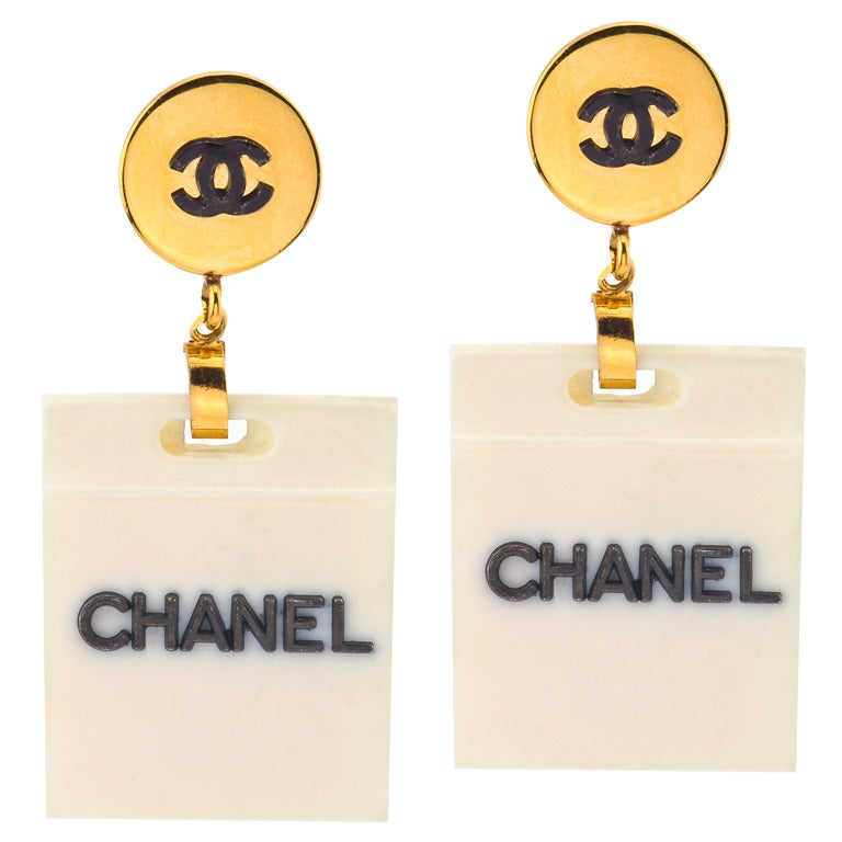 Chanel Shopping Bag Motif Earrings