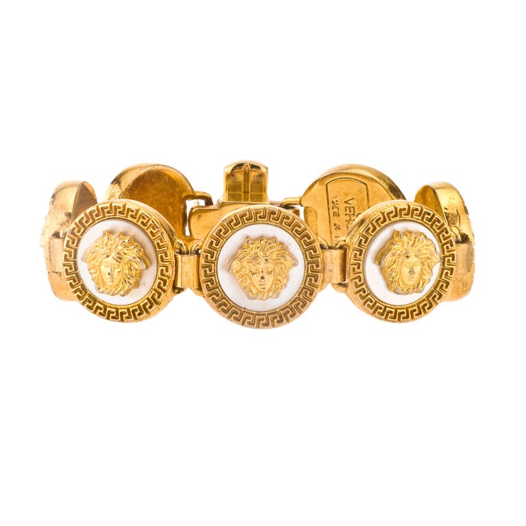 Gianni Versace White and Gold Bracelet