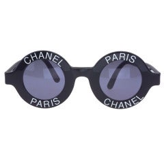 Chanel 'Chanel Paris' Logo Frame Sunglasses