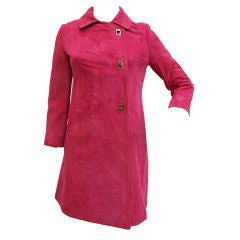 Stunning Pink Suede Jacket w/ Buckle Closure