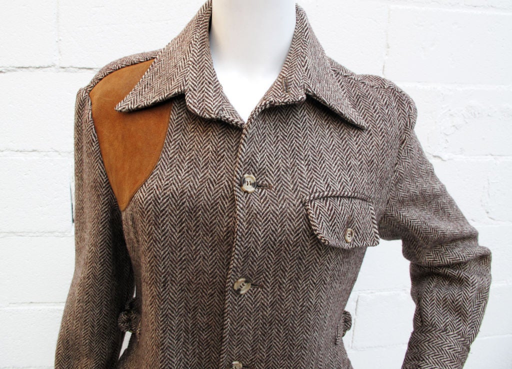Classic RALPH LAUREN Tweed Jacket w/ Shoulder Patch 4
