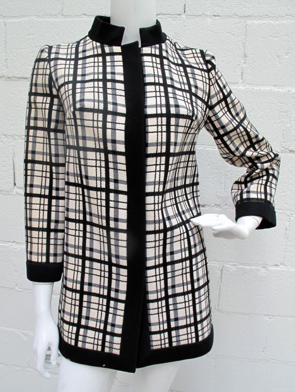 1960s Wool LILLI ANN mod plaid Coat