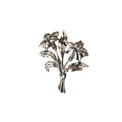 DANECRAFT Sterling Silver Floral Brooch