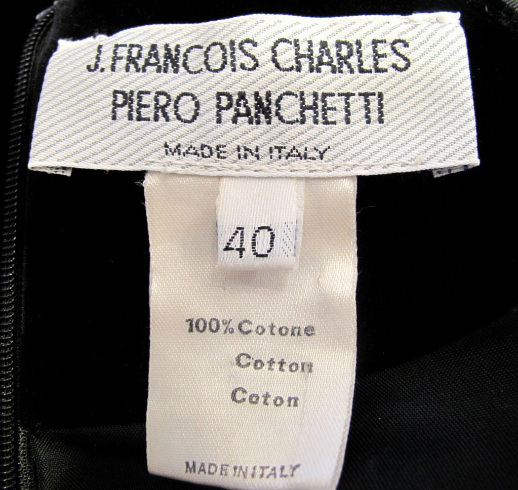 PIERO PANCHETTI Late 80s Velvet Mini Dress 1