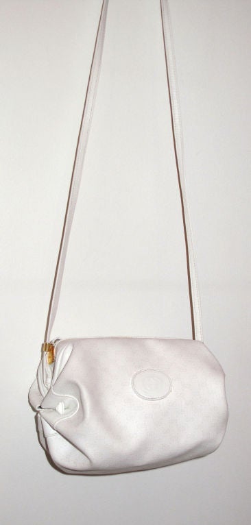 White Leather GUCCI Shoulder Purse