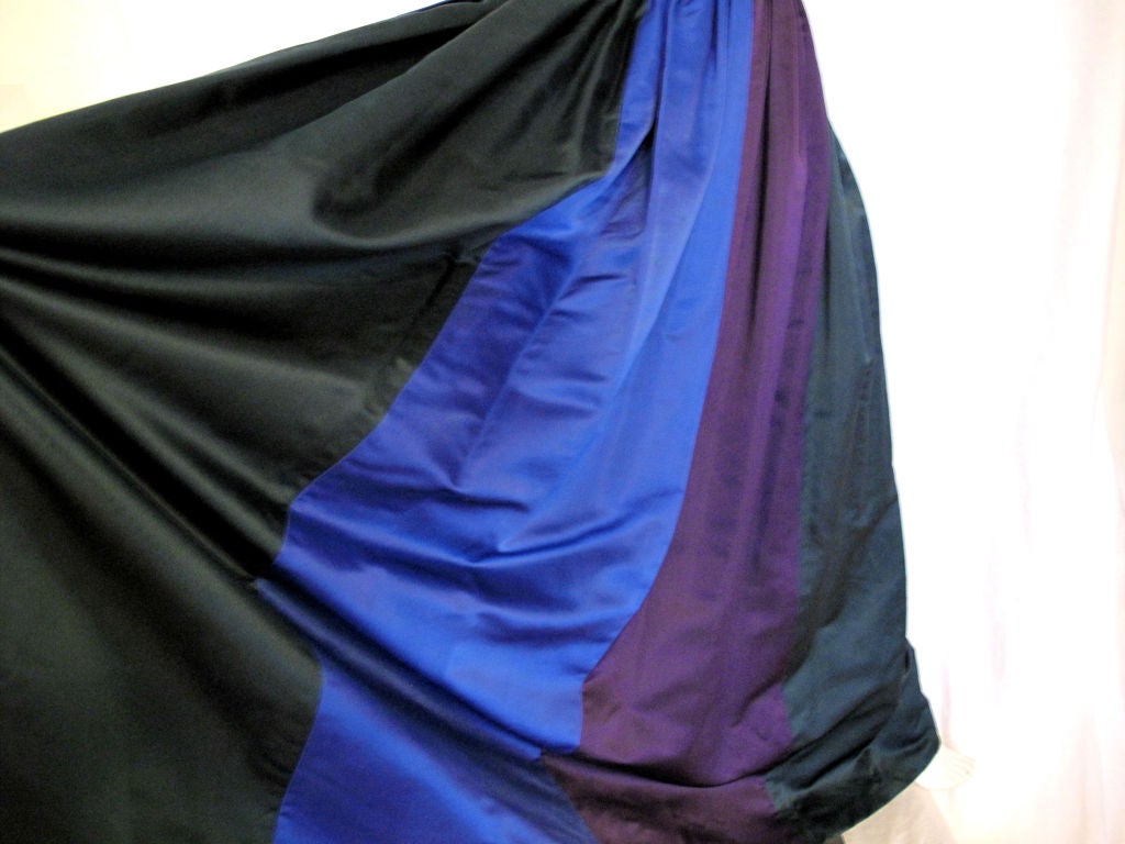 Bold BILL BLASS Color Block Full Maxi Skirt 2