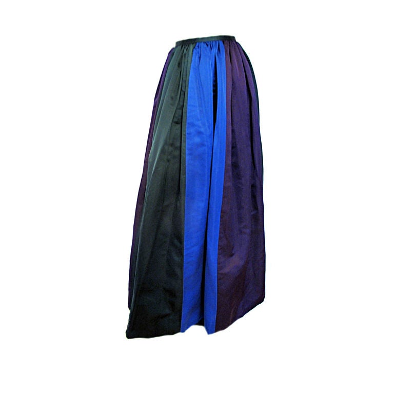 Bold BILL BLASS Color Block Full Maxi Skirt