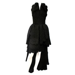 Matelasse Scalloped Evening Gown with Train
