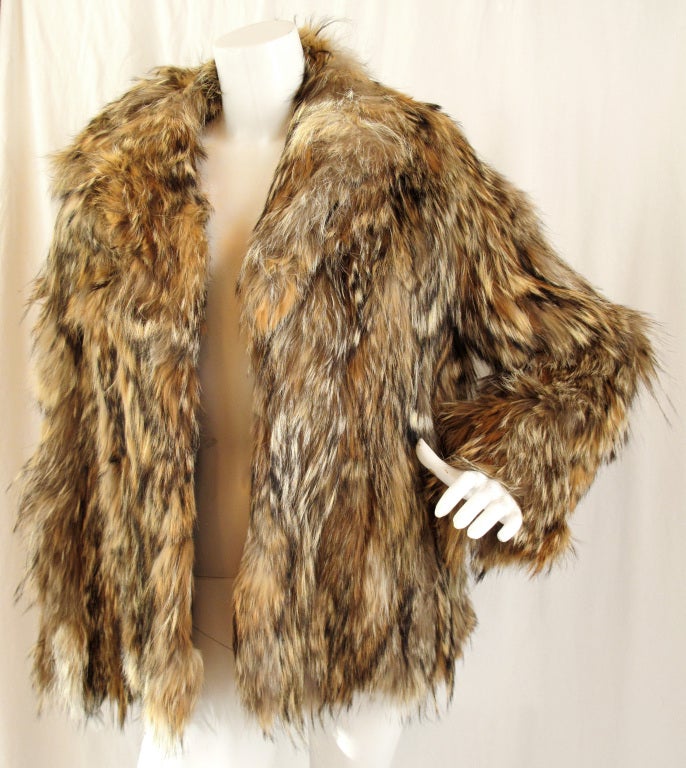 Amazing Boho Coyote Fur Jacket 2