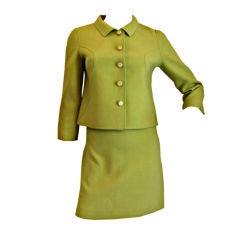 Vintage CUTE! MILA SCHON Lime Skirt Suit