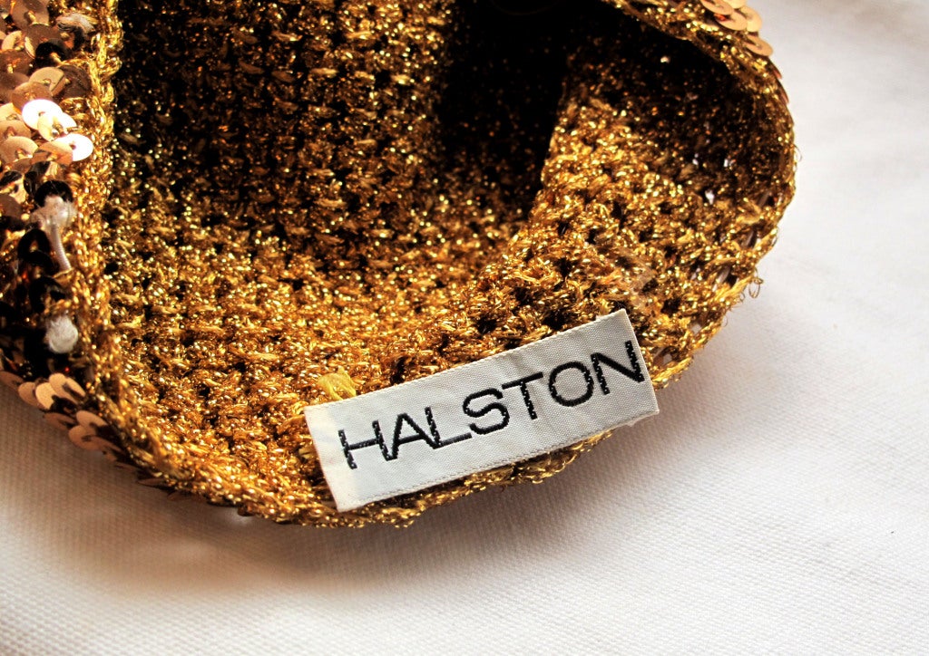Original 1970s HALSTON Disco Skull Cap Hat 2